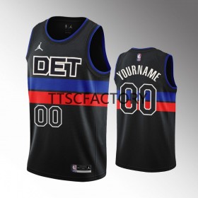 Dres Detroit Pistons Prilagođeni Jordan 2022-23 Statement Edition Crno Swingman - Muške